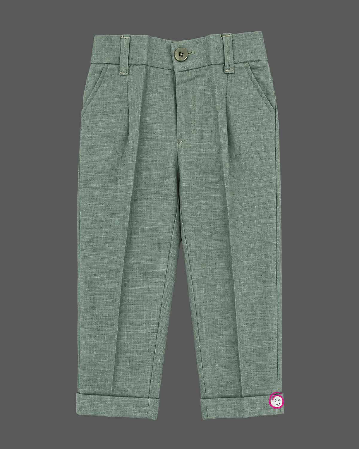 Toddler embroidered waistcoat set with bowtie and pleated pant