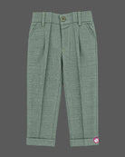 Toddler embroidered waistcoat set with bowtie and pleated pant