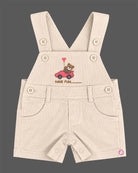 Printed t-shirt and teddy bear dungaree set baby clothes for boys