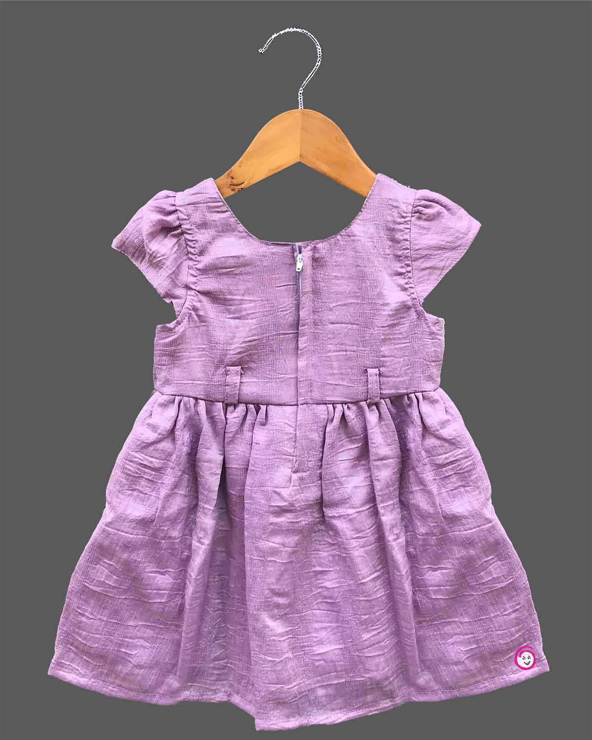 Little princess scalloped lace embroidered party frock for naming ceremony and family dinner