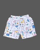 Vibrant road trip print baby boy top and shorts set for summer vacations, playdates, and park outings