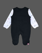 Kids happy day printed full romper - Navy Blue