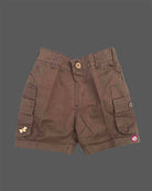 Toddler cotton printed short sleeve shirt and matching cargo shorts clothing set for boys