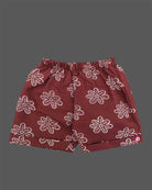 Full sleeve button-down short sleeve shirt and matching drawstring shorts set for infants
