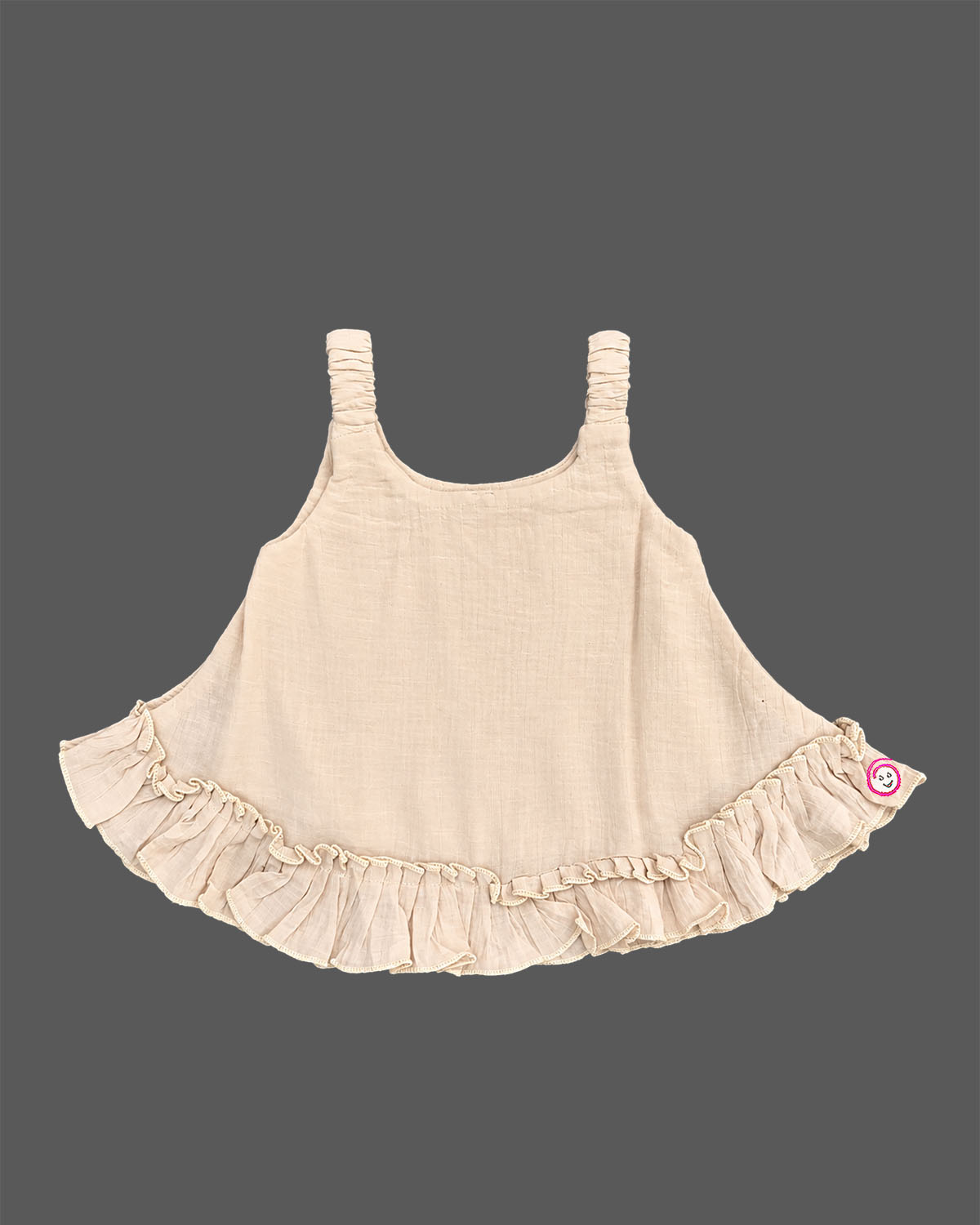 Infant cotton ruffle top dress for infant baby clothes for casual outing