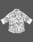 Boys floral printed full-sleeve button-down shirt ideal for party wear for boys with turn-down collar.