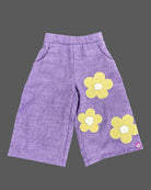 Toddler floral embroidered top and matching pants set for girls casual wear and parties