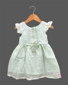 Baby girl floral embroidered cap sleeve party frock for birthday celebrations and garden events