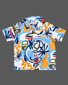 Boys abstract printed shirt and matching shorts set for kids casual wear and summer outings