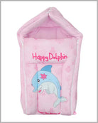 Quick dry baby kangaroo wrapper happy dolphin printed carry bed - Lavender
