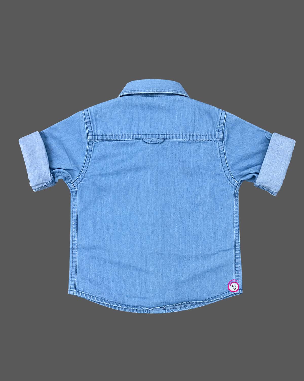 Boys denim button down shirt with chest pocket for party wear for boys