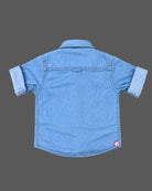 Boys denim button down shirt with chest pocket for party wear for boys