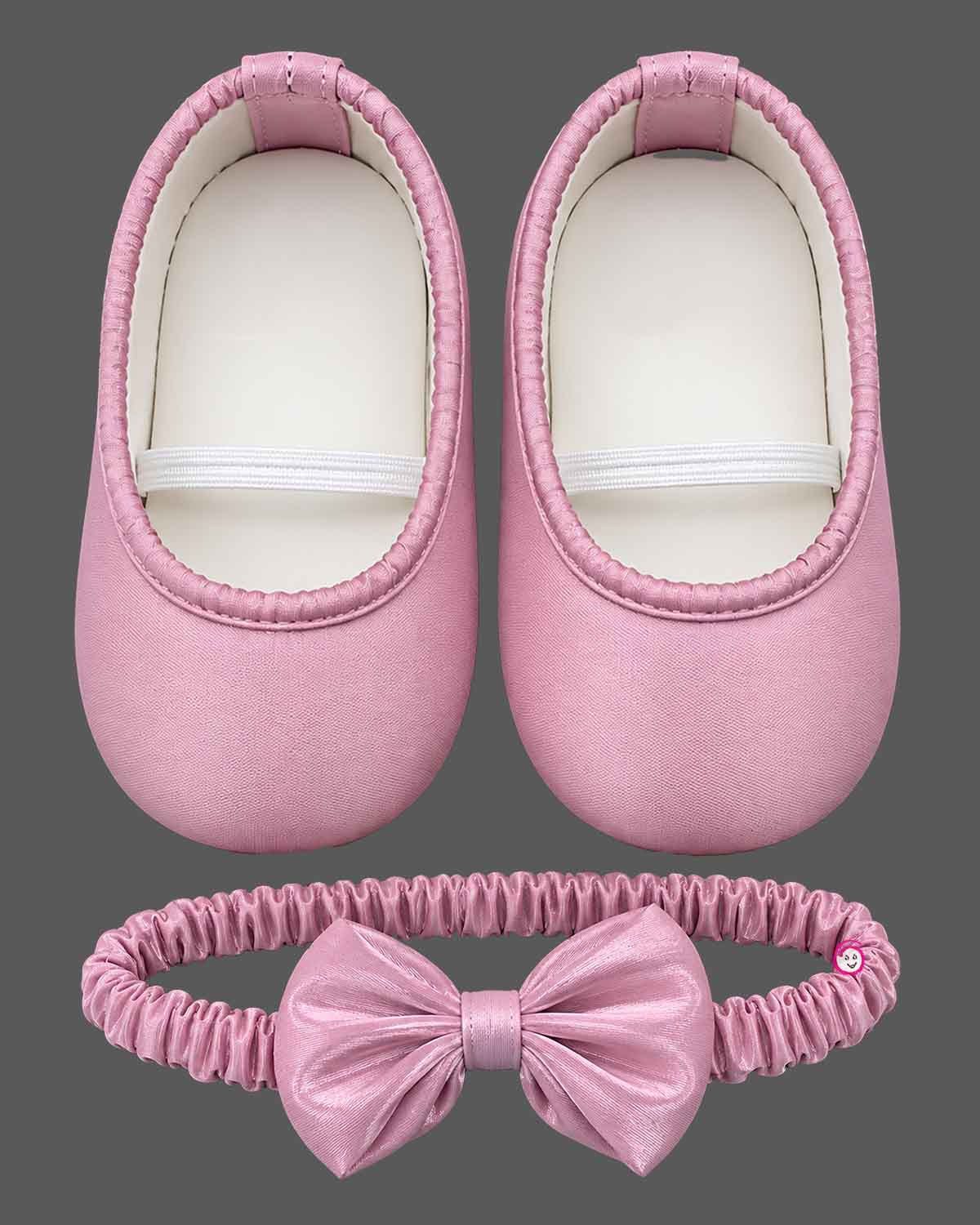 Kids party wear strappy shimmer organza pleated frock set with matching headband and soft booties.