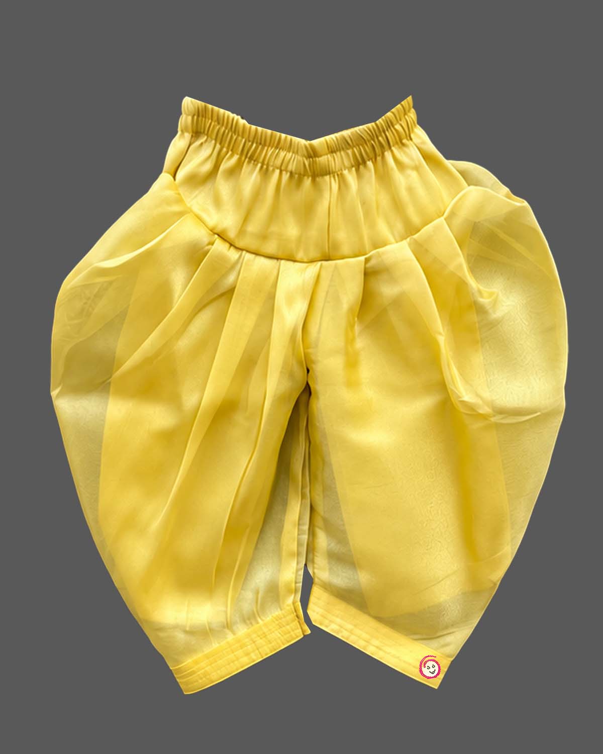 Kids dhoti kurta set for girls with mirror work embroidered sleeveless top and pleated organza dhoti pants