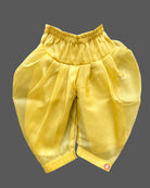 Kids dhoti kurta set for girls with mirror work embroidered sleeveless top and pleated organza dhoti pants