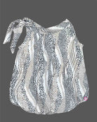girls printed georgette top with shoulder tie detail for birthday party and casual wear