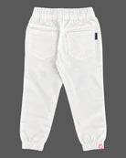 Boys cotton jogger pants with elastic waistband and contrast drawstring for festive wear