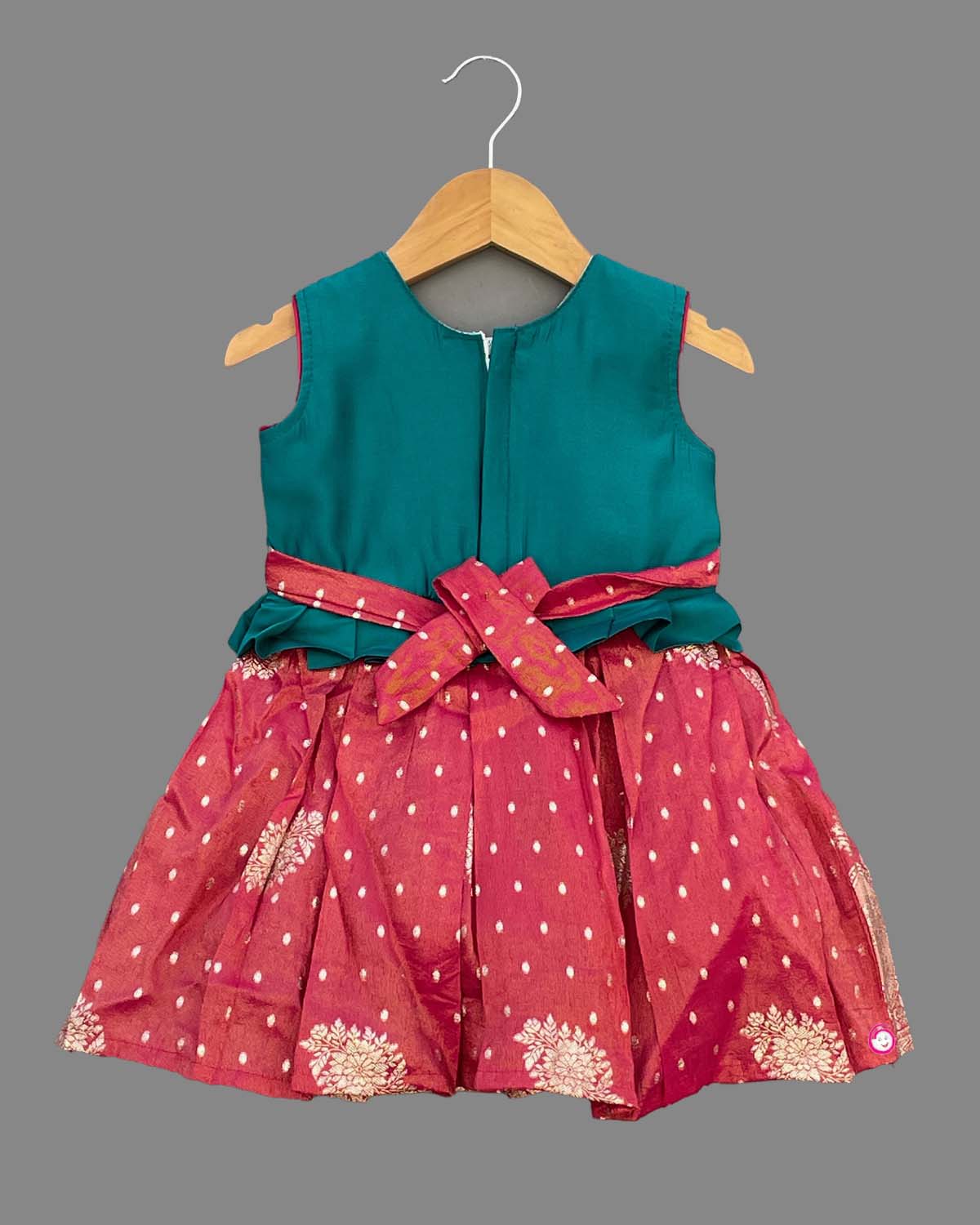 Girls embroidered traditional frock - Ramar Blue