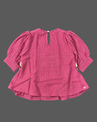 toddler cotton top with floral crochet accent and lace trim for casual girls wear