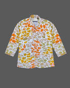 Boys zig zag printed sherwani set - Orange