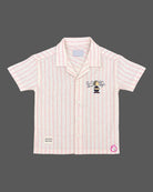 Kids shirt and shorts set designed as western wear for boys with button closure and utility pockets.