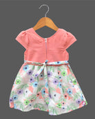Adorable Layered Floral Pinafore Style Casual Frock for Baby Girls