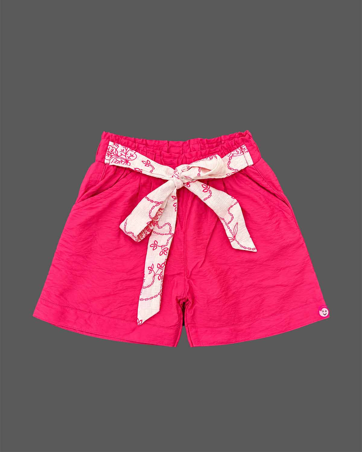 Tiered ruffle peplum top with matching belted shorts for baby party wear dress style