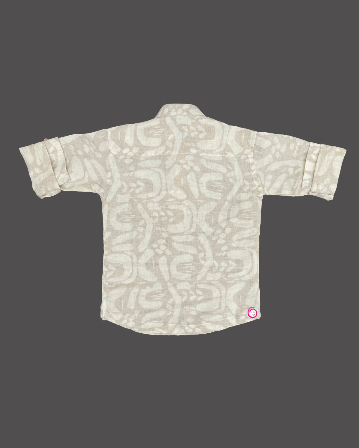 Boys embellished kurta shirt-Half White