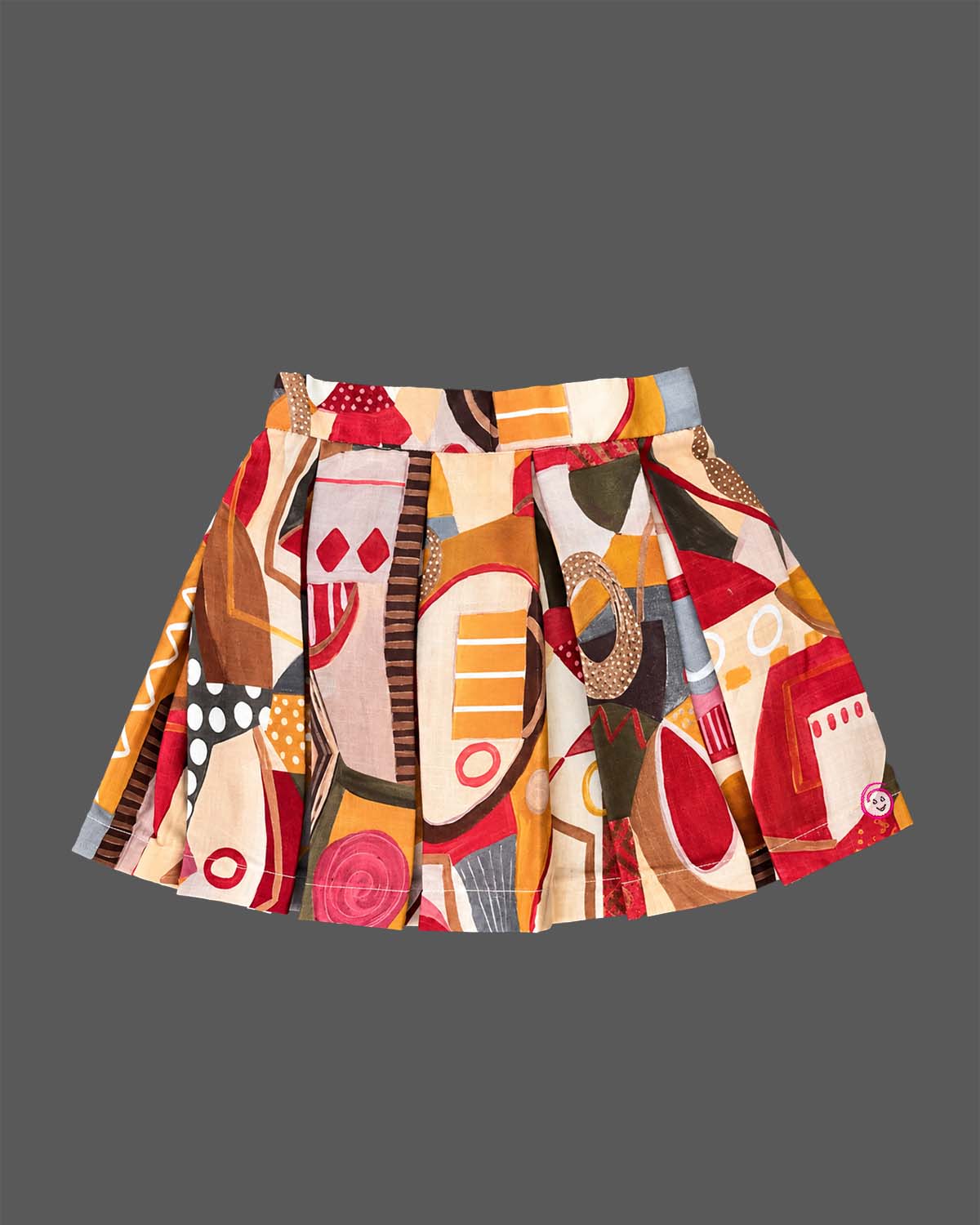 Toddler embroidered top and printed skirt set for girls party wear