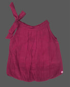 toddler sleeveless cotton top with halter neck tie detail for kids casual wear