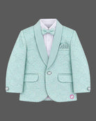 Textured blazer set with bowtie for boys, featuring party wear for boys design with soft lining.
