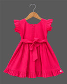Baby girl floral silk cotton frock with bird motif embroidery for ethnic festive wear