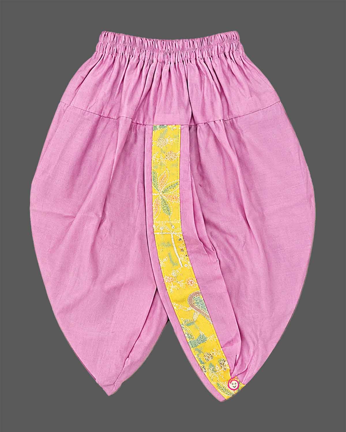 Boys printed Nehru jacket and dhoti set featuring Mandarin collar, button closure, and pocket square detail.