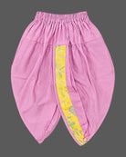 Boys printed Nehru jacket and dhoti set featuring Mandarin collar, button closure, and pocket square detail.