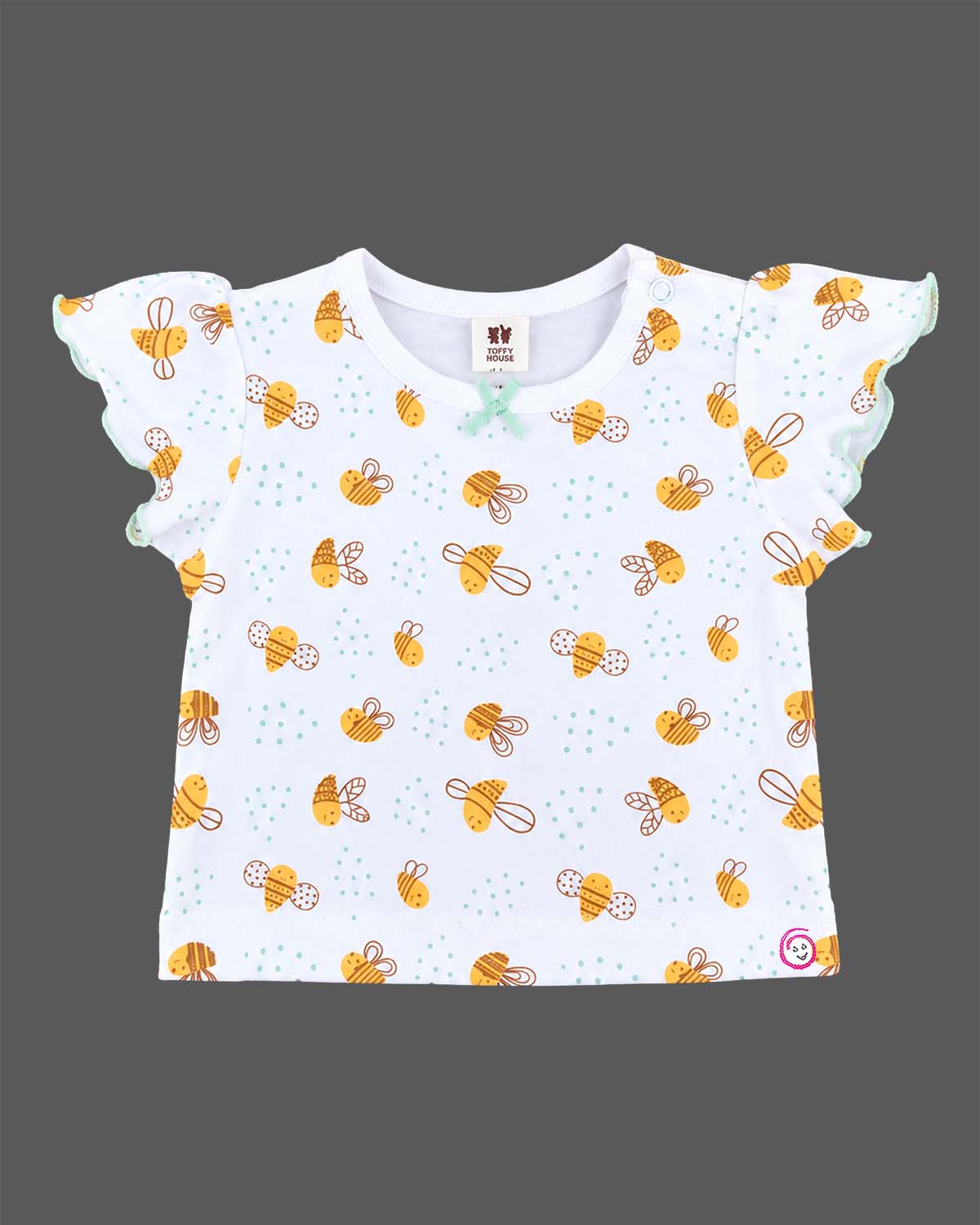 Infant cotton pinafore dress set with top for baby clothes and casual outfits