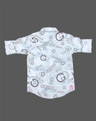 Printed collared short sleeve button up shirt for toddler boys kids fashion