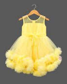 Toddler Sleeveless Tulle Tiered Frock for Birthday Party with Sequin Yoke