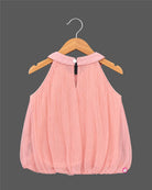 Baby Girl Floral Top Sleeveless round Neck Western Wear Top