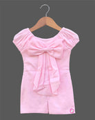Pink floral textured applique baby girl midi dress for family dinners, evening outings, and smart casual wear