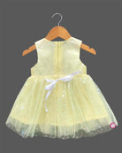Little princess sleeveless casual net frock featuring a cute kitty print with layered tulle skirt for comfortable everyday kids fashion