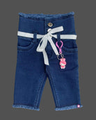 Girls Stylish jean pant - Royal Blue