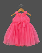 Girls ruffled with attractive colors of party frock - Pink