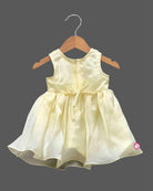 baby girl sequin frock with flower waist motif party wear dress