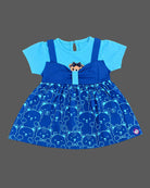 Infants frock with cute printed design for casual wear and daily outings