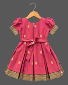 pattu pavadai frock infant ethnic wear silk cotton frock with jacket for childrens