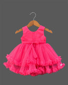 girlish party wear dress sequin floral net frock for birthday party