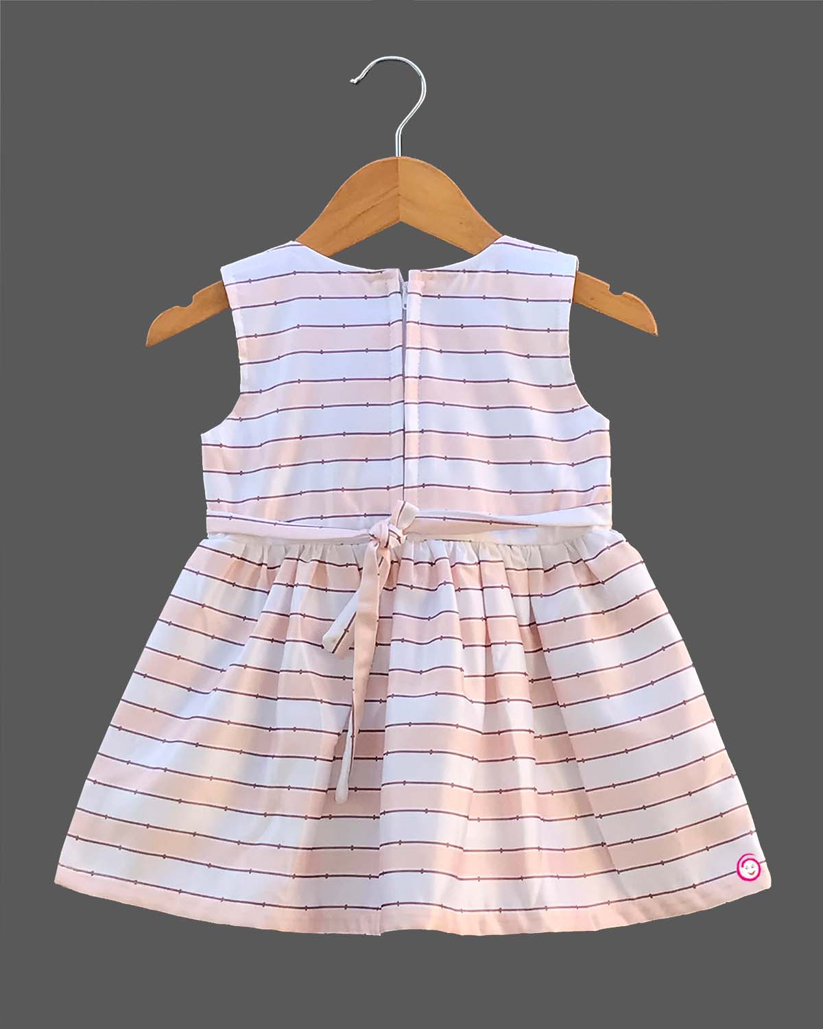 Girls floral printed casual frock - Pastel Yellow