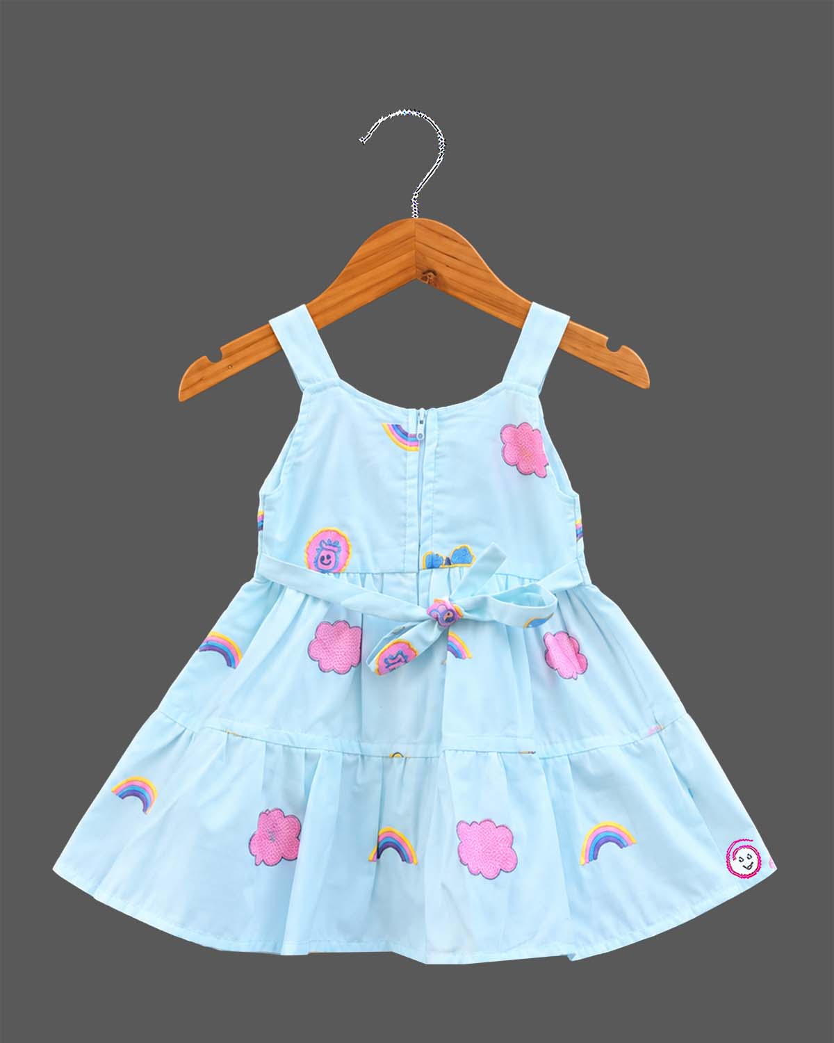 baby girl printed cotton frock sleeveless casual party dress