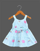 baby girl printed cotton frock sleeveless casual party dress