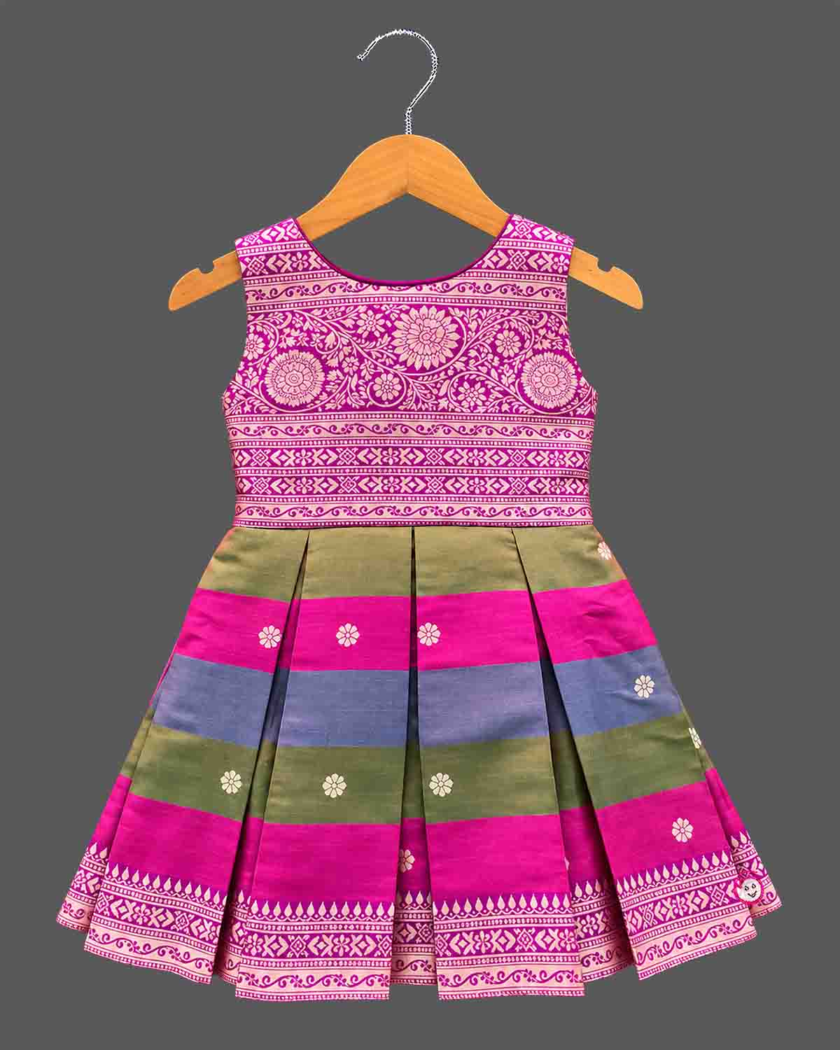 pattu pavadai frock infant ethnic wear silk cotton frock for festive celebration